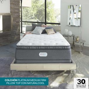 Colchón Platinum Medium Firm Pillow Top con NaturalCool