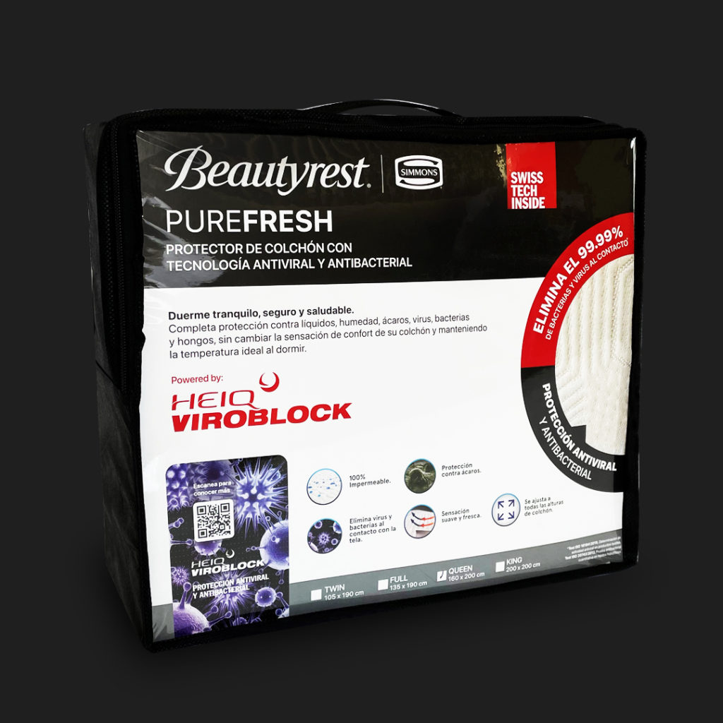 Protector de Colchón Beautyrest Purefresh Impermeable Antibacterial