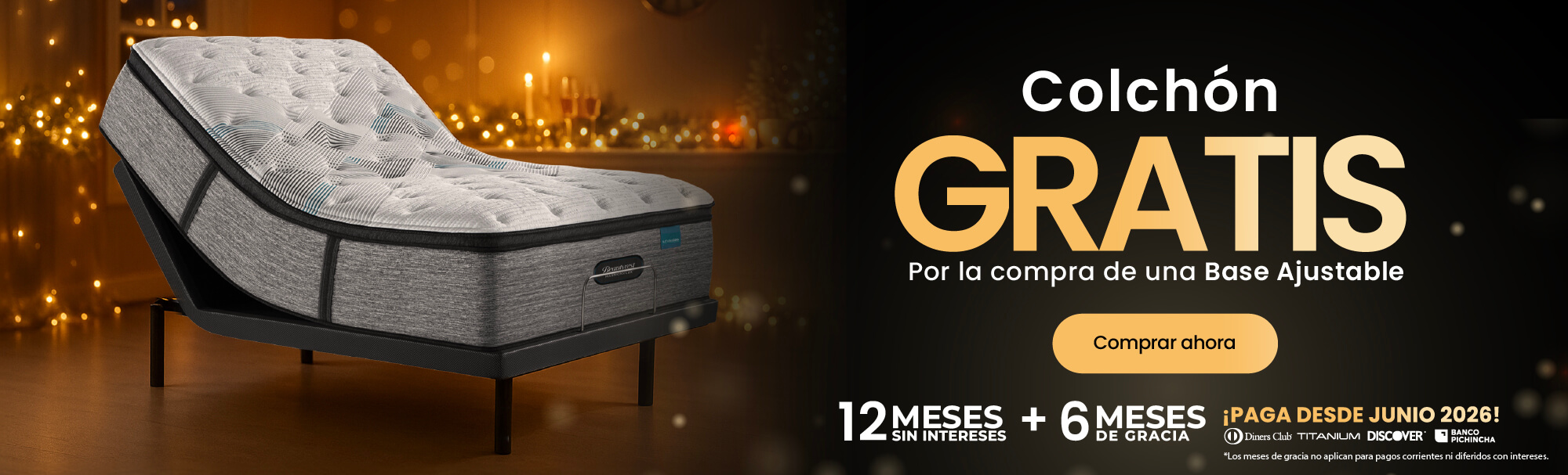 ¡Lo mejor para empezar el año! Tu base ajustable con colchón gratis